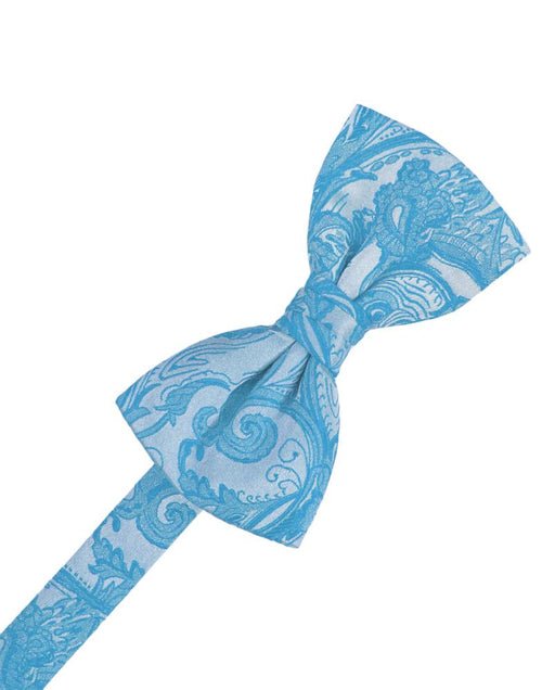 Turquoise Tapestry Kids Bow Tie by Cardi
