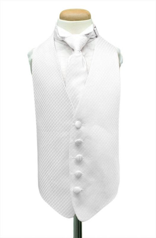 White Palermo Kids Tuxedo Vest by Cardi