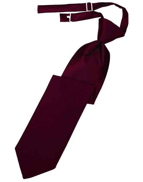 Wine Luxury Satin Kids Necktie by Cardi