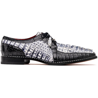 Marco Di Milano Caribe Newspaper Black Leather Dress Shoe