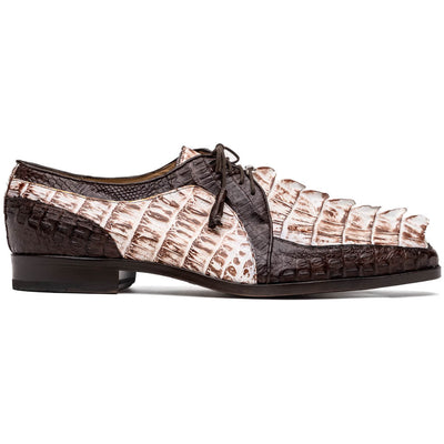 Marco Di Milano Caribe: Rustic White/Brown Leather Dress Shoe