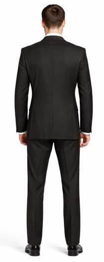 Carlo Lusso Black Two-button Poly Blend Suit by Usamensoutlet