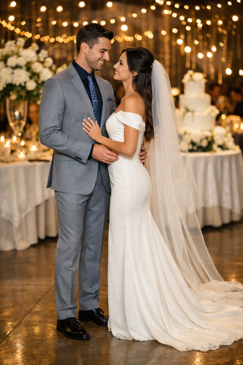 Carlo Lusso Medium Gray Two-button Poly Blend Suit by Usamensoutlet