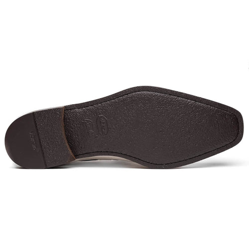 Zelli Carmen Italian Sueded Goatskin Tassel Loafers in Sand