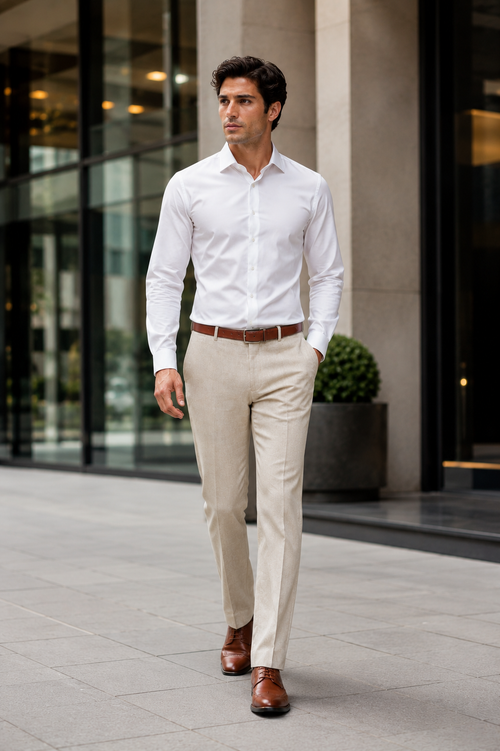 Casual Linen Suit Pants for Men β Breathable Beach Wedding Summer Trousers