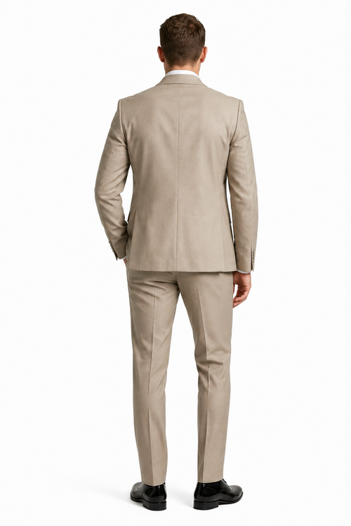 Champagne Modern Shawl Lapel Tuxedo Set β Wedding & Prom