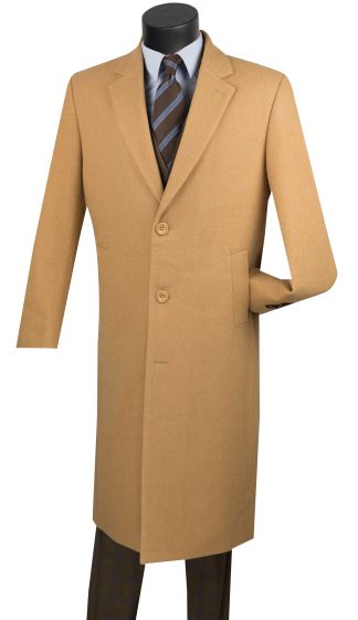 Men's Classic Wool & Cashmere Overcoat in Black