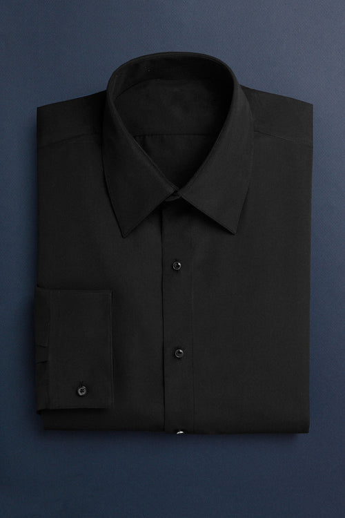Como Black Laydown Tuxedo Shirt Classic Collection