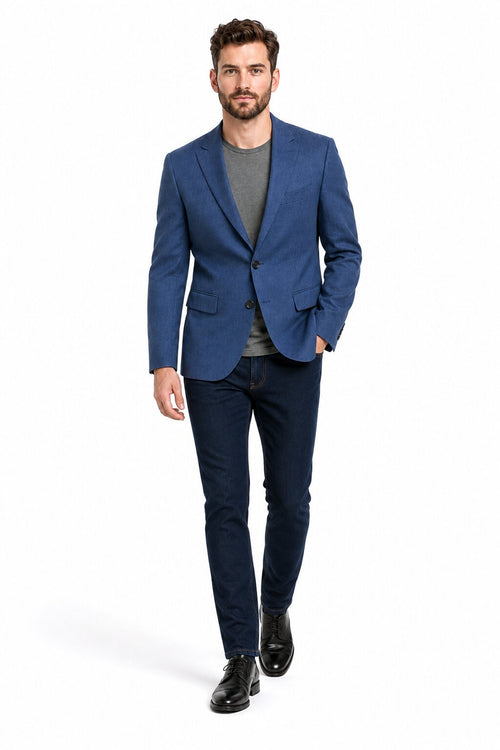 Zacchi Terri 73911 Mens Cobalt Blue Blazer β Slim Fit Stylish Formal & Party Wear Jacket