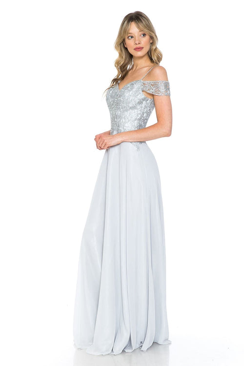 Lenovia 8132 Cold Shoulder Prom Formal Gown
