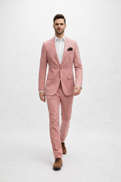 Coral Suit - Salmon Color Suit - Summer Suit