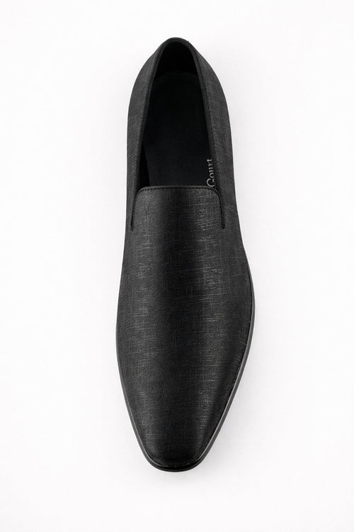 Sharkskin Black Couture 1910 Tuxedo Shoes by Couture 1910