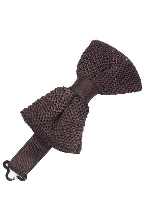 Truffle Silk Knit Bow Tie by Cristoforo Cardi