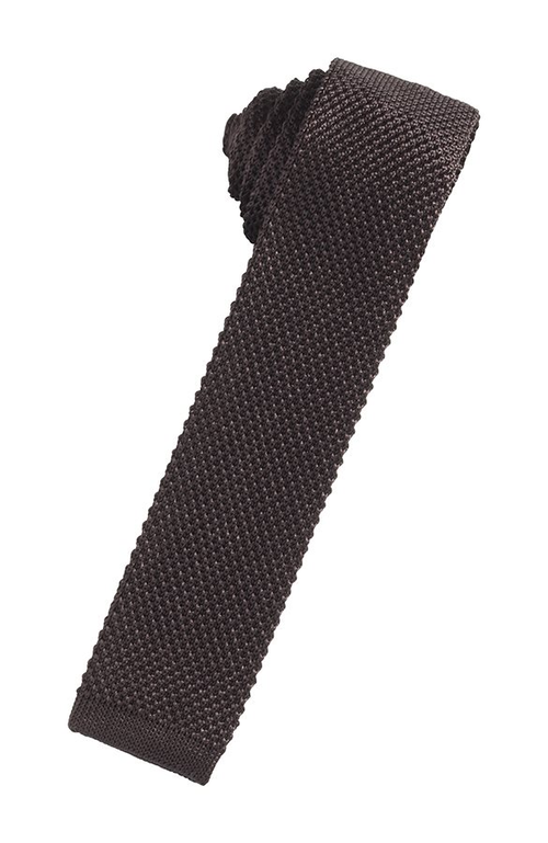 Truffle Silk Knit Necktie by Cristoforo Cardi