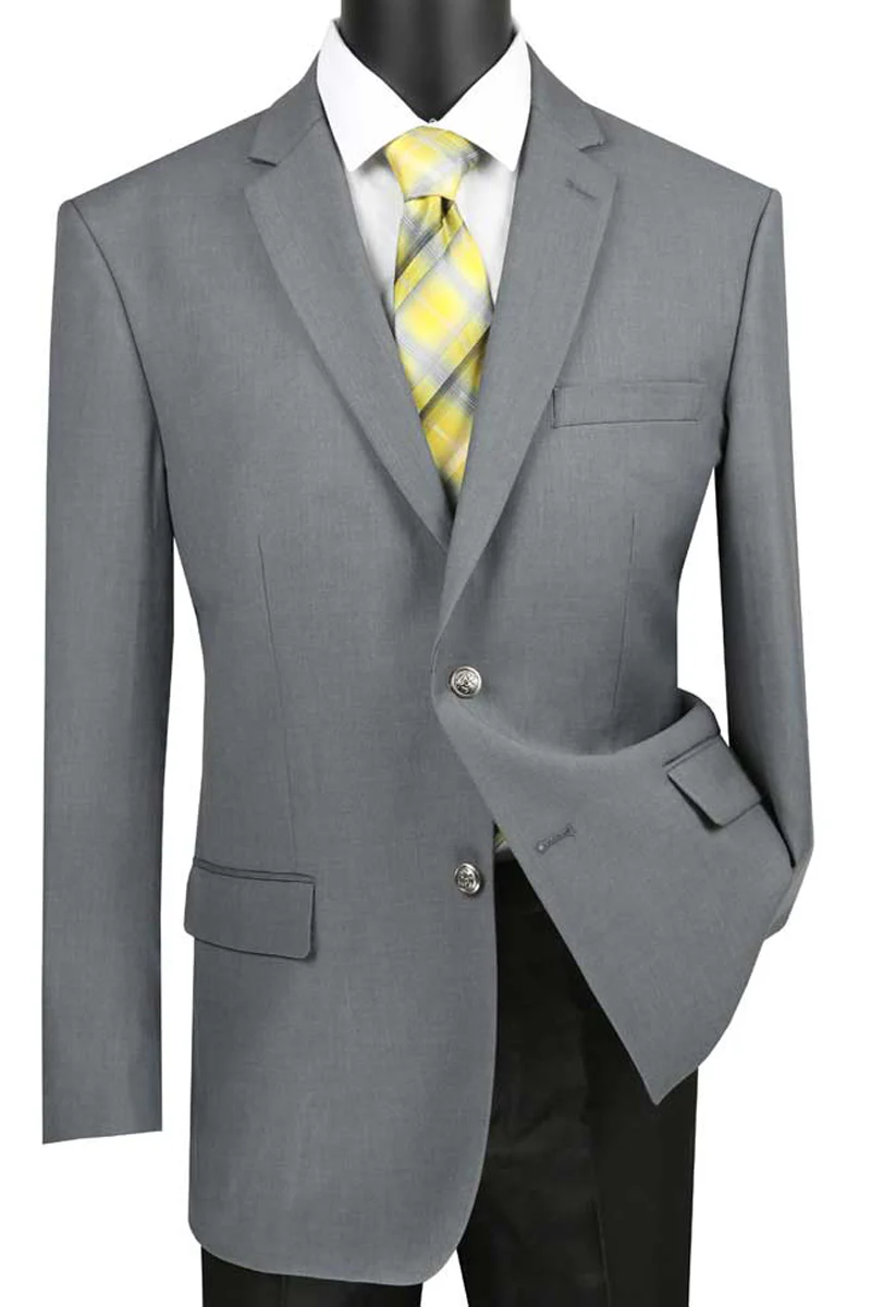 Sharp Grey 2 Button Blazer for Men β Classic Fit Dress Jacket