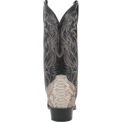 Dan Post Men's Manning Python Snakeskin Round Toe Boots - Natural