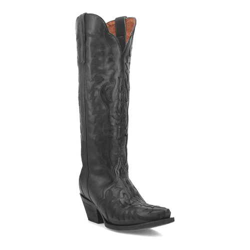 Dan Post Women's Hallie Snip Toe Leather Tall Boots - Black by Dan Post Boots