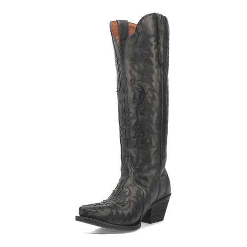 Dan Post Women's Hallie Snip Toe Leather Tall Boots - Black by Dan Post Boots