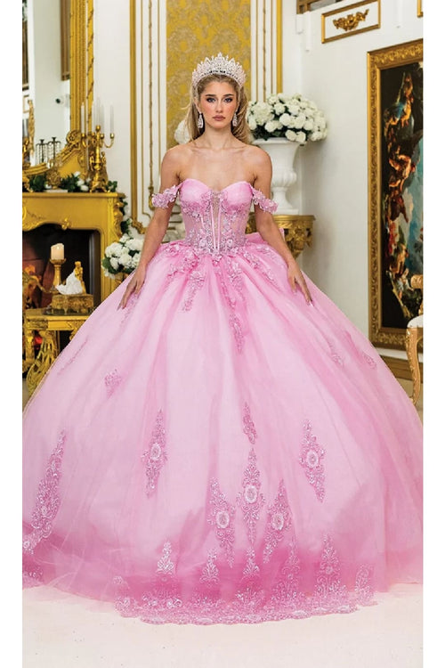 Dancing Queen Dresses DQ-5000 Timeless QuinceaƱera Elegance - Pink / XS - Dress