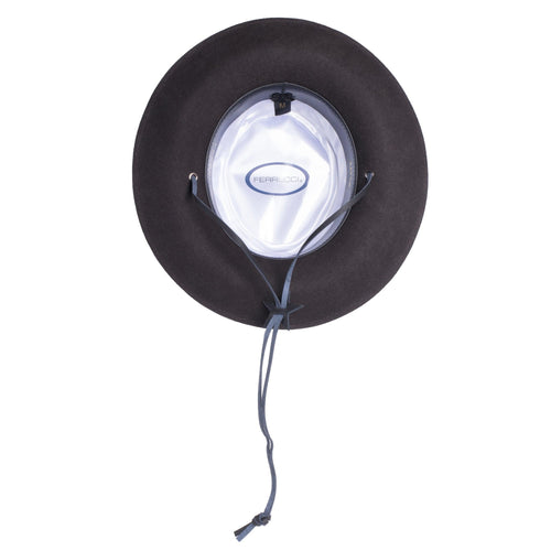 Dark Brown Fedora Earp Wide Brim Hat by Ferrecci
