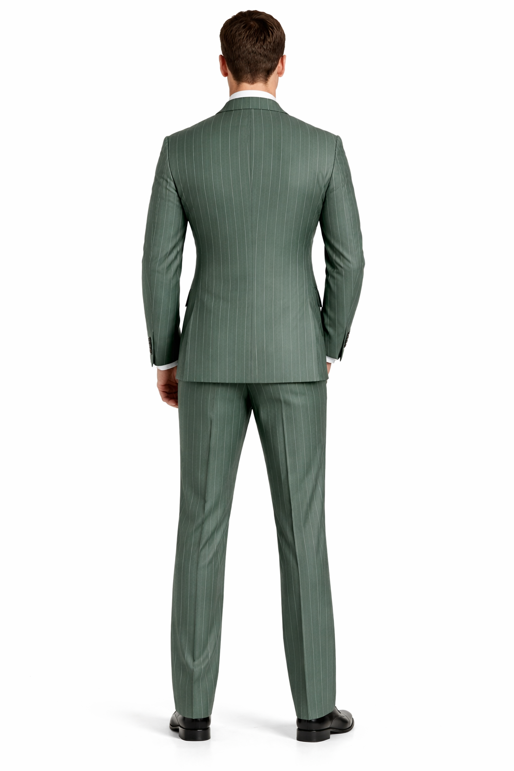 Dark Green Pinstripe Suit - Green Stripe Suit