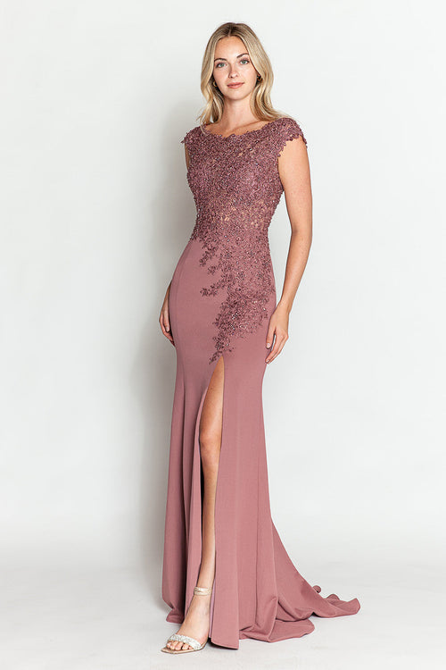 Dark Mauve Quinceanera Mom Dresses Mother of the Quince Gowns Lenovia 8343