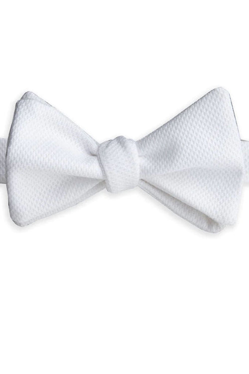 White Pique Bow Tie