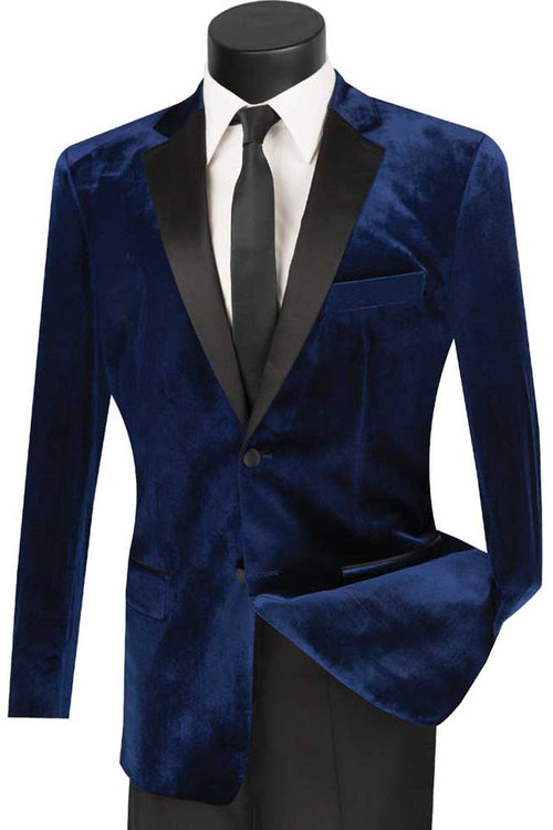 Dark Blue Wedding Suit MENS MODERN DESIGNER VELVET PROM AND WEDDING TUXEDO IN NAVY