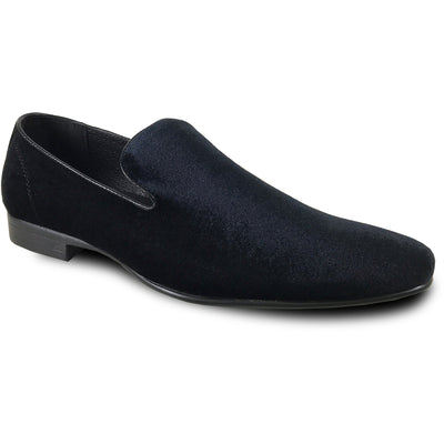 Black Prom Shoe MENS MODERN SLIP ON VELVET TUXEDO LOAFER IN BLACK