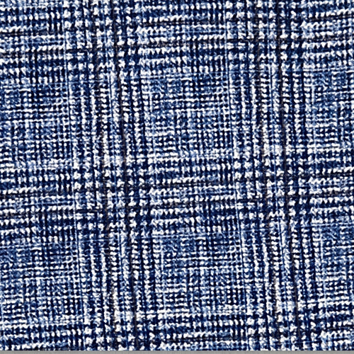 Men's Blue Double Breasted Windowpane Stretch Blazer