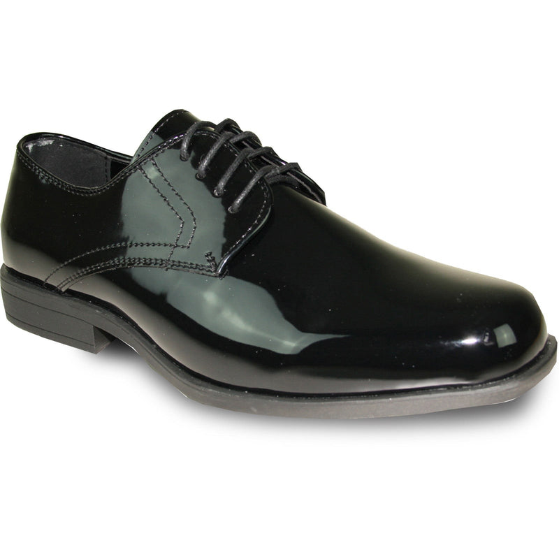 Black Prom Shoe MENS CLASSIC FORMAL SHINY PATENT TUXEDO SHOE IN BLACK