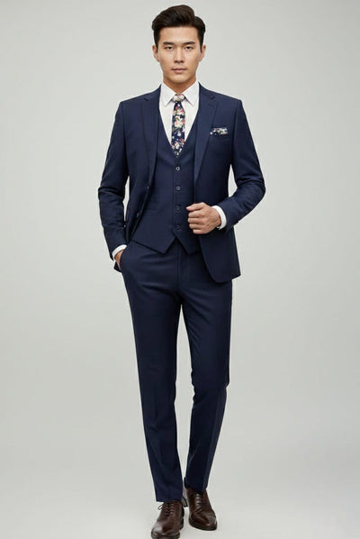Effetti Suit Designer - 2 button Notch Lapel slim fit EF2N+V-8129 NAVY