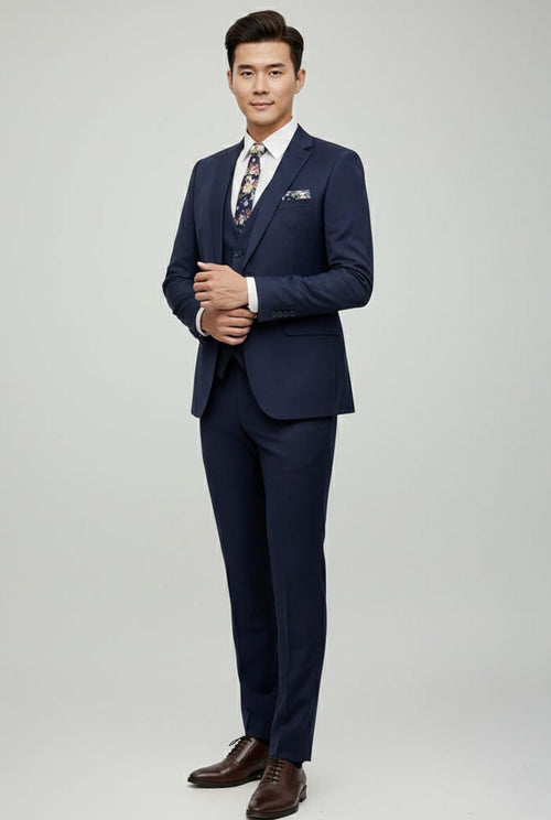 Effetti Suit Designer - 2 button Notch Lapel slim fit EF2N+V-8129 NAVY