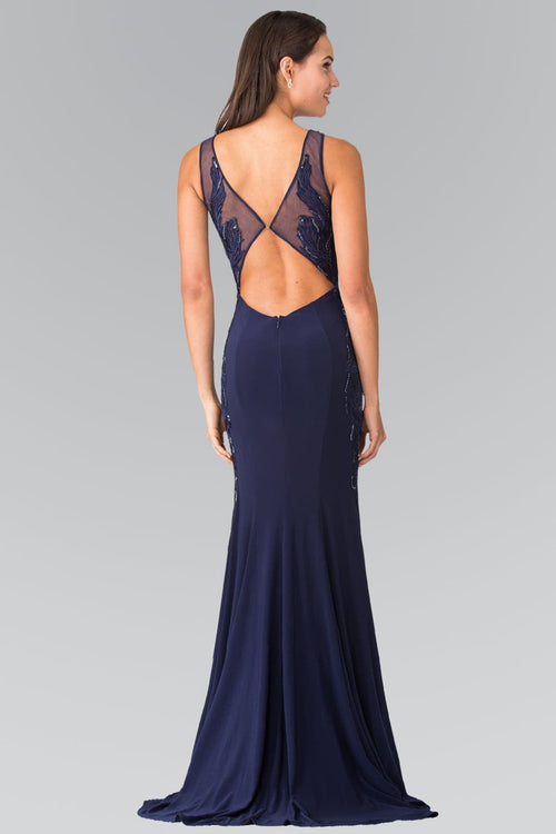 Open Back Long Evening Dress by Elizabeth KGL2222
