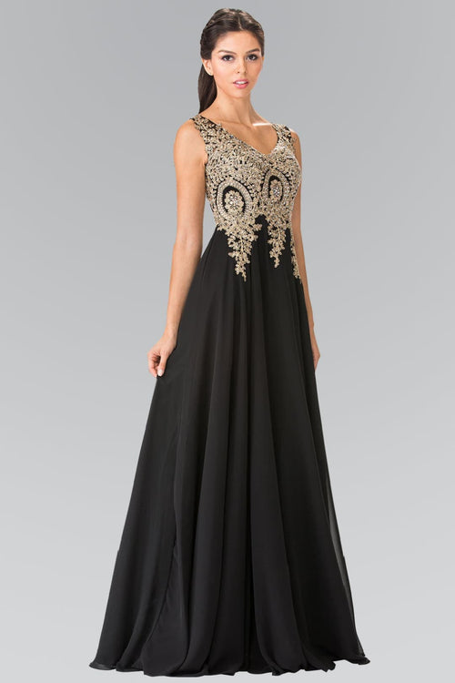 Embroidered Chiffon Dress by Elizabeth K GL2311