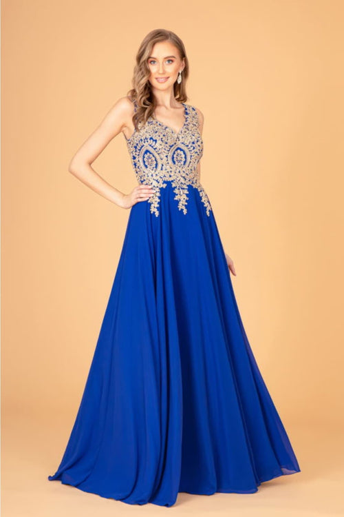 Embroidered Chiffon Dress by Elizabeth K GL2311