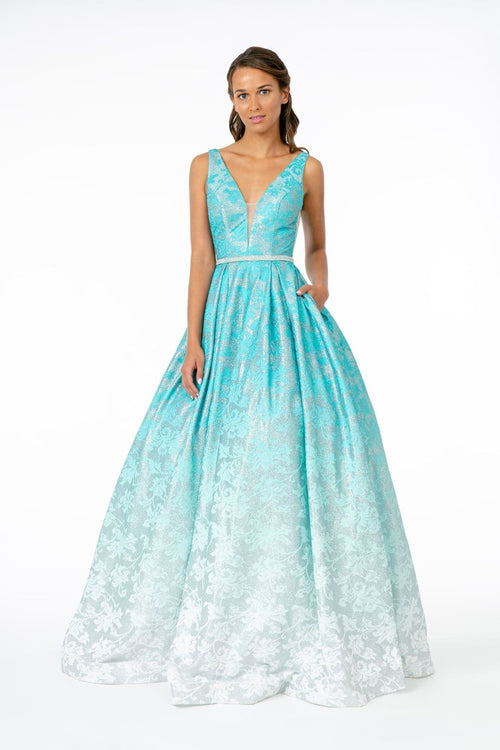 Ombre Jacquard Gown by Elizabeth KGL2897