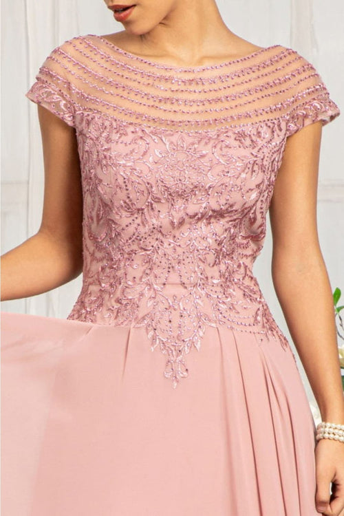 Embellished Chiffon Gown by Elizabeth KGL3065