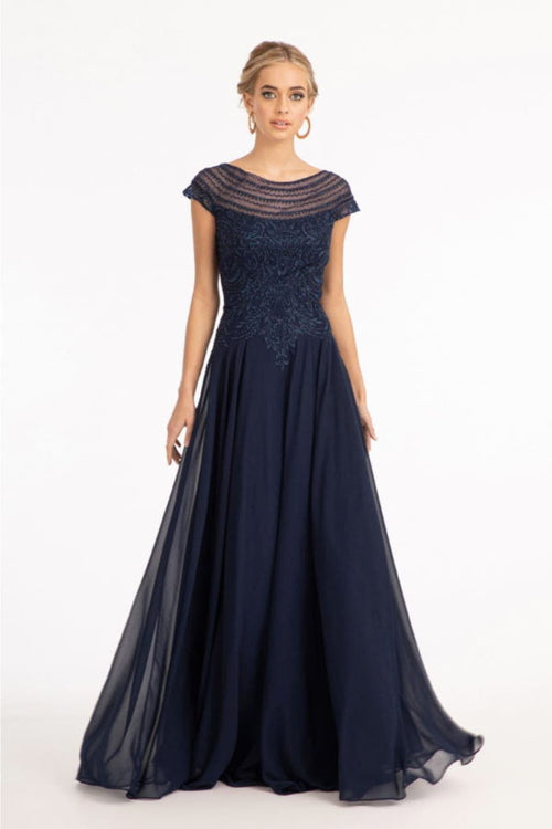 Embellished Chiffon Gown by Elizabeth KGL3065