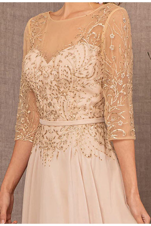 Embroidered A-line Dress by Elizabeth KGL3066
