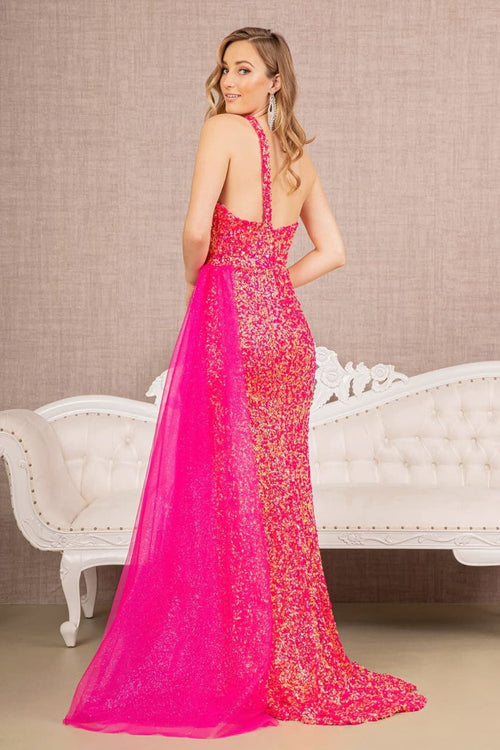 Sequin One Shoulder Dress by Elizabeth KGL3133