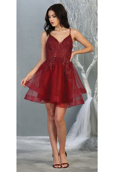 Dama Dresses for Quinceanera in Burgundy Style MQ1816 Quince Outfit