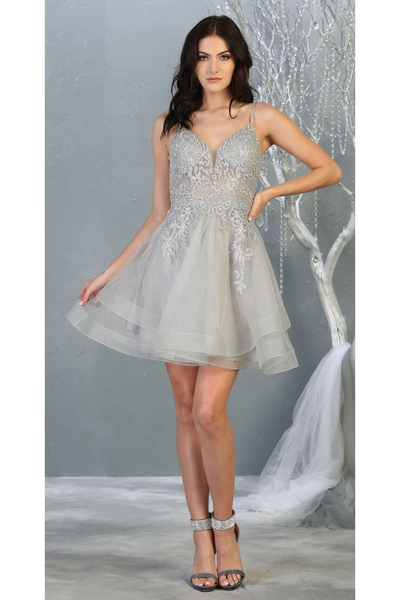Dama Dresses for Quinceanera in Silver Style MQ1816 Quince Outfit