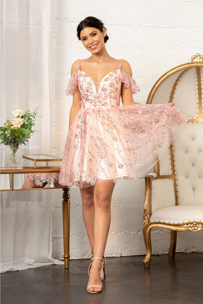 Embellished Cold Shoulder Dress by Elizabeth KGS1996
