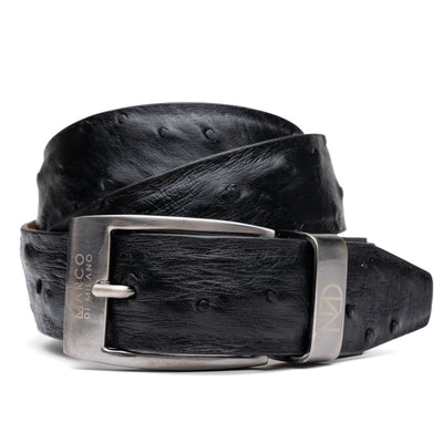 Marco Di Milano Domenico Belt: Luxury Black Leather Dress Shoe