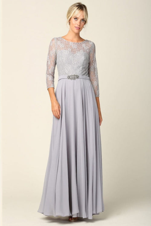 Eva USA 3227 A-Line Lace Detailed Mother of the Bride Gown