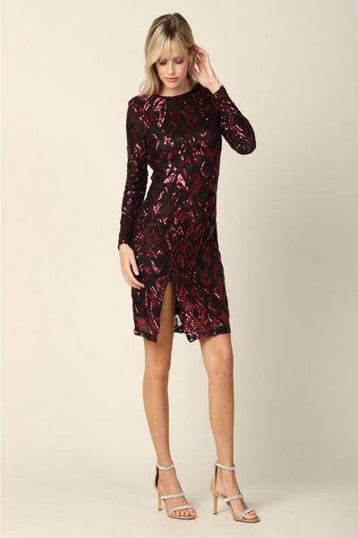 Eva USA 3374 Quinceañera Dama Dress – Black/Burgundy