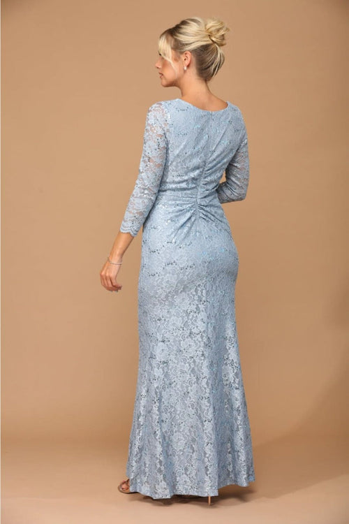 Eva USA 3397 Fully Lined Evening Mother of the Bride Long Dress