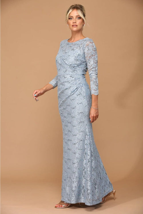 Eva USA 3397 Fully Lined Evening Mother of the Bride Long Dress