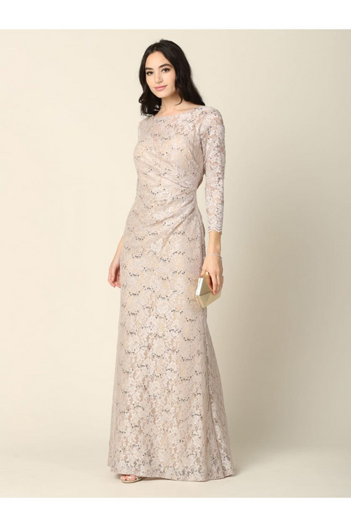 Eva USA 3397 Fully Lined Evening Mother of the Bride Long Dress